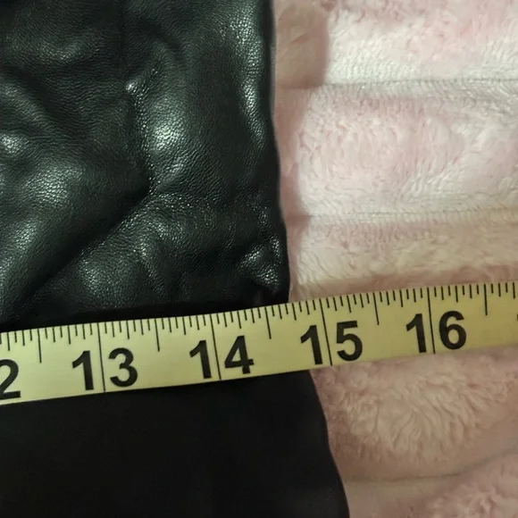 Dynamite Black Faux Leather Mini Dress side zipper #punk - Picture 11 of 12